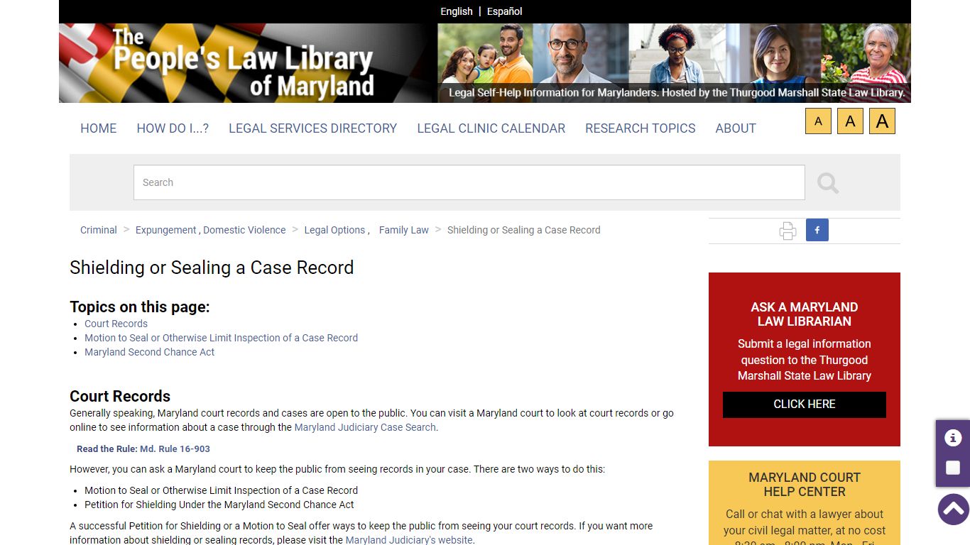 Shielding or Sealing a Case Record - People's Law